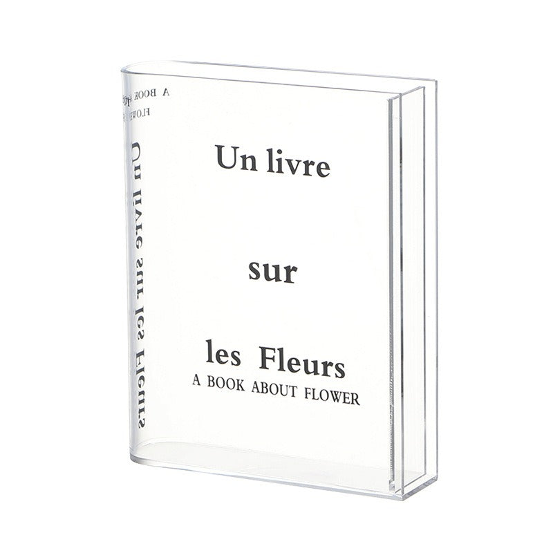 Maliben | Acrylic Book Vase – Modern Decorative Flower Holder