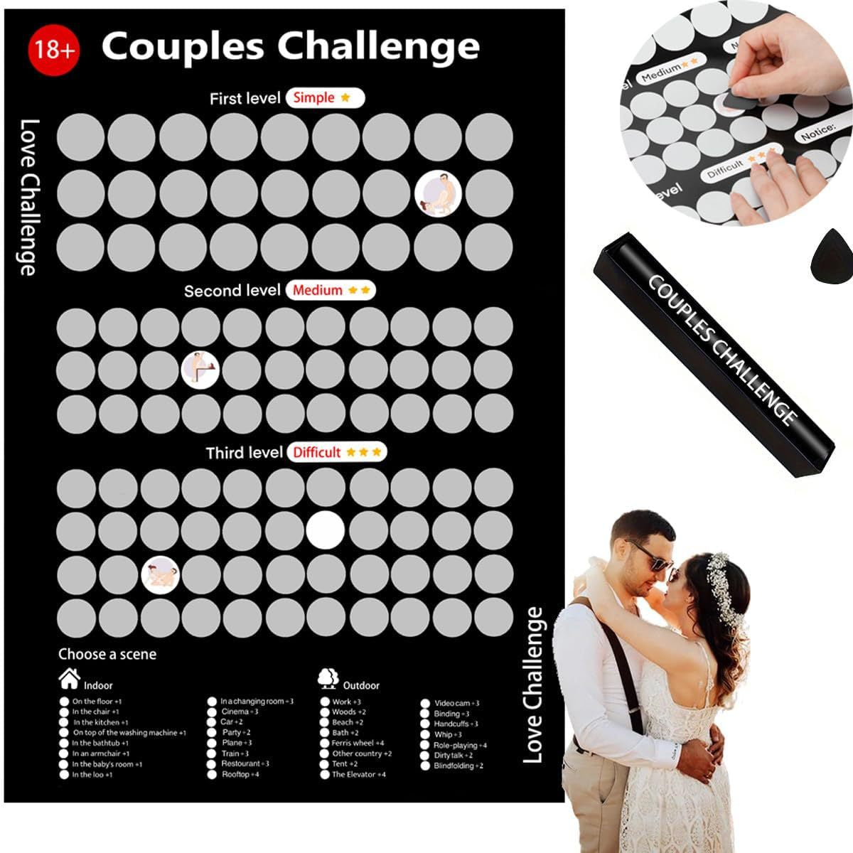 Maliben | Couples' Adventure Scratch Poster