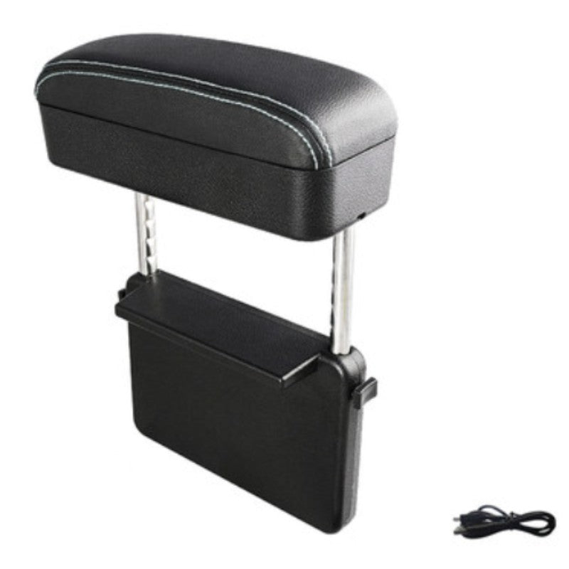 Maliben | 3-In-1 Universal Adjustable Car Armrest Storage Box, With Arm Support, Wireless Charging & Item Storage, For Long Distance Drive (1pc)
