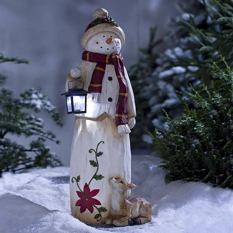 Maliben | Forest Snowman With Solar Lantern