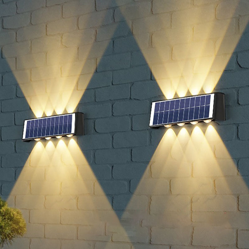 Maliben | Lumiora Modern Solar-Led Wall Lamp For Outdoors | Rectangular Design | Ip56 Waterproof | Different Sizes & Light Intensities