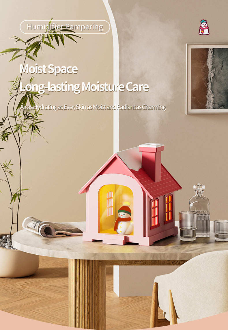 Christmas Snow House Usb Mini Humidifier