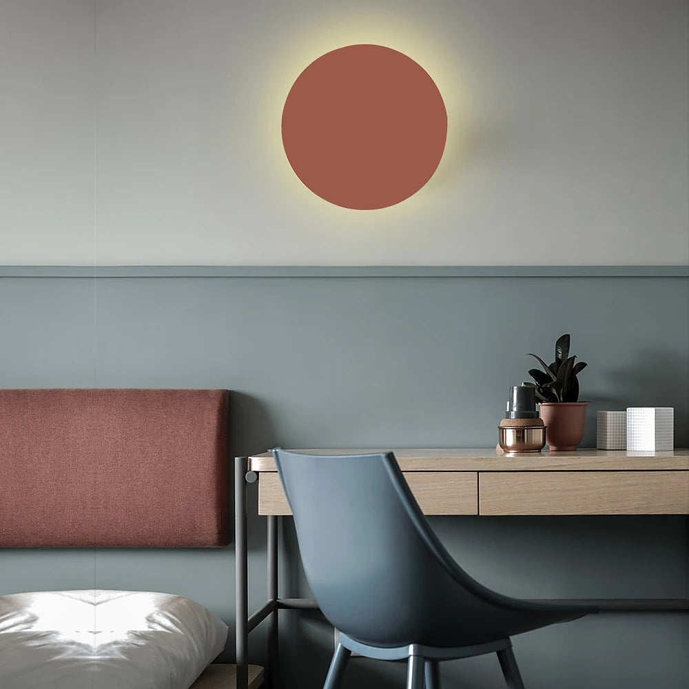 Maliben | Gloworb Minimalistic Round Led Wall Light | Color Variety | Dimmable Light