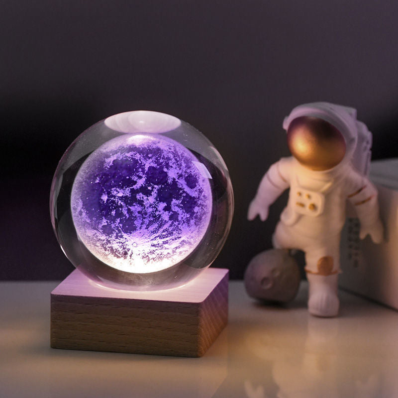 Maliben | 3d Galaxy Crystal Ball Night Light Decorative Lamp