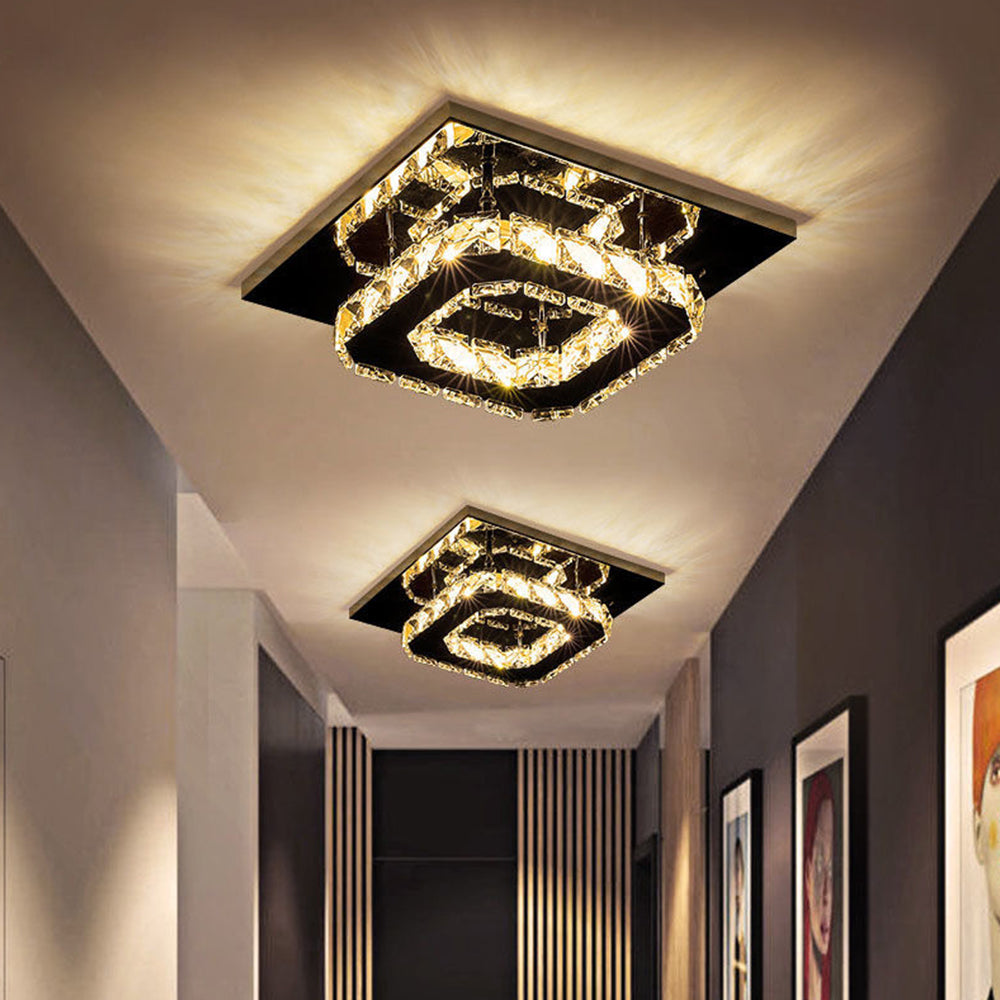 Maliben | Ceiling Light Crystal Led Modern Flush Fixture