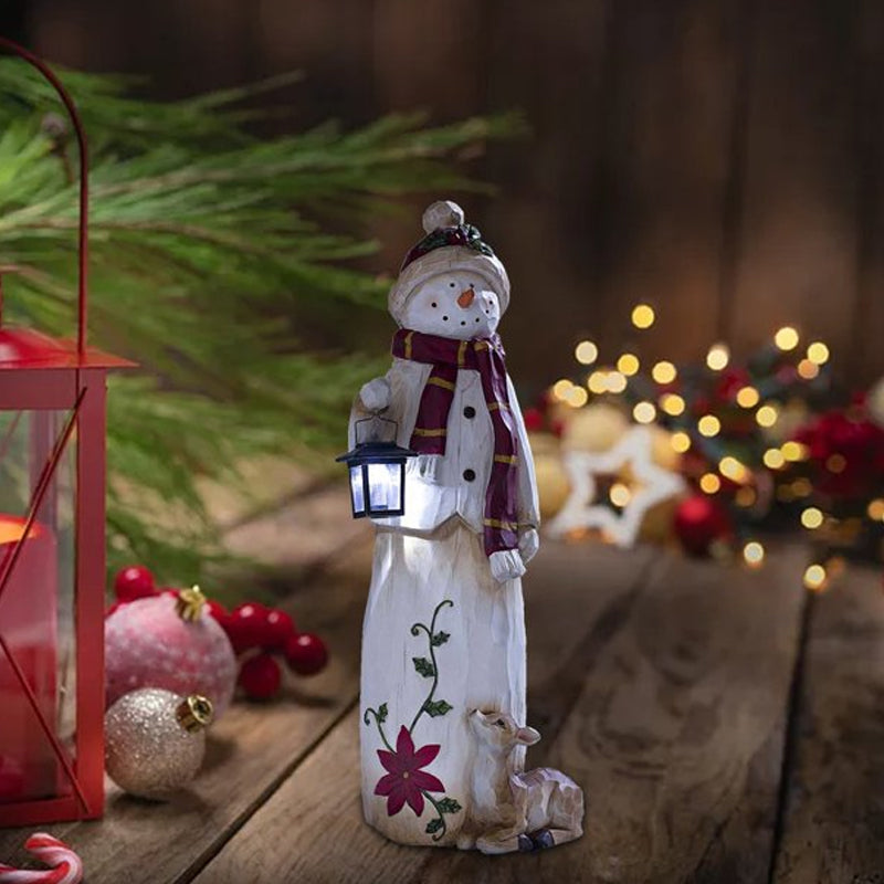 Maliben | Forest Snowman With Solar Lantern