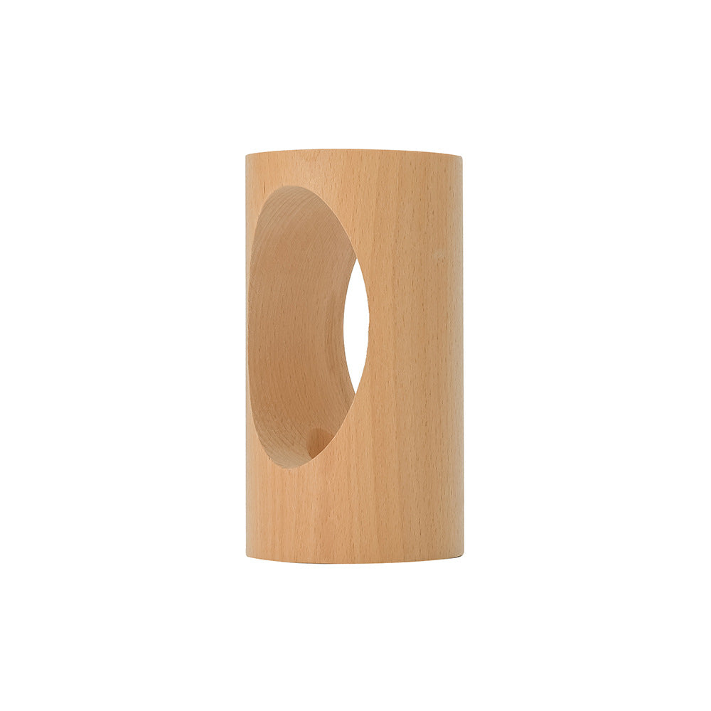 Maliben | Japanese Solid Wood Rectangular Column Led Night Lamp Usb Table Lamp