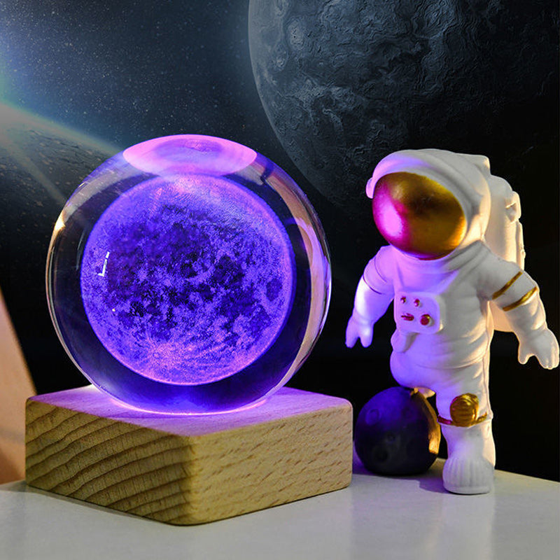 Maliben | 3d Galaxy Crystal Ball Night Light Decorative Lamp