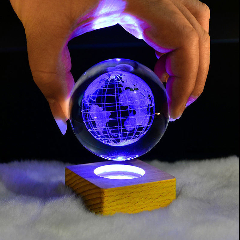 Maliben | 3d Galaxy Crystal Ball Night Light Decorative Lamp
