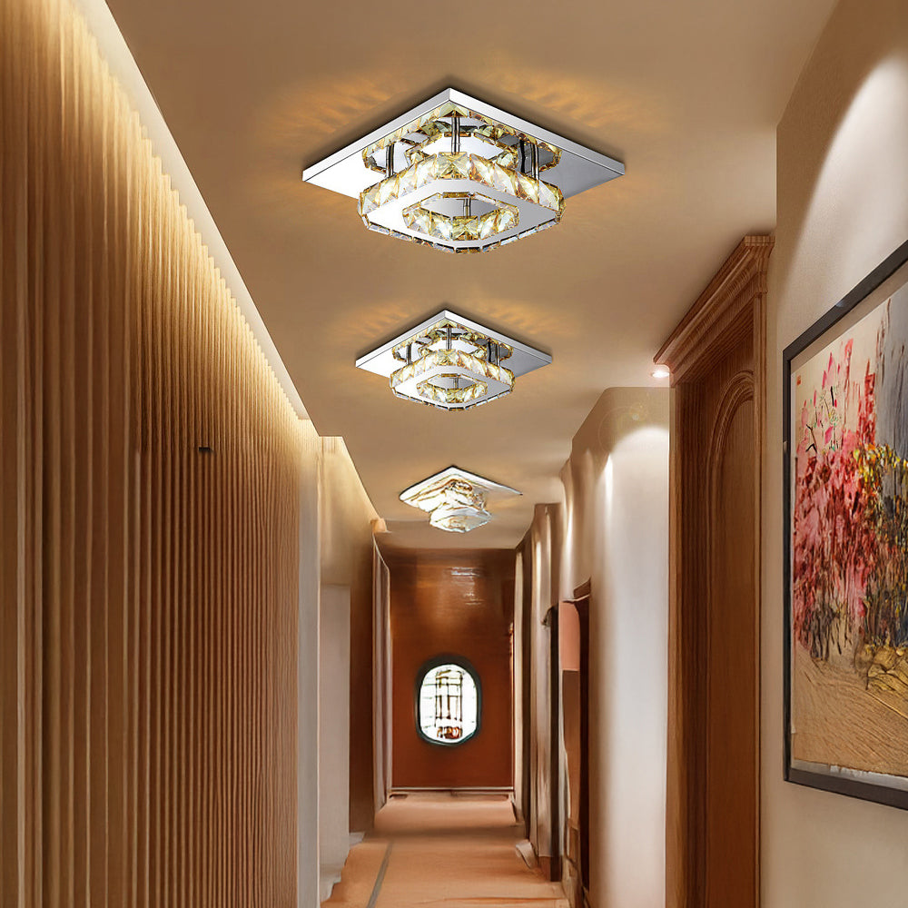 Maliben | Ceiling Light Crystal Led Modern Flush Fixture