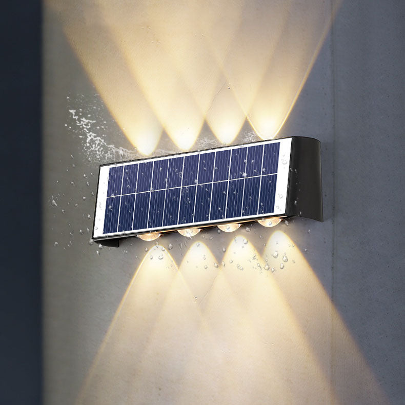 Maliben | Lumiora Modern Solar-Led Wall Lamp For Outdoors | Rectangular Design | Ip56 Waterproof | Different Sizes & Light Intensities