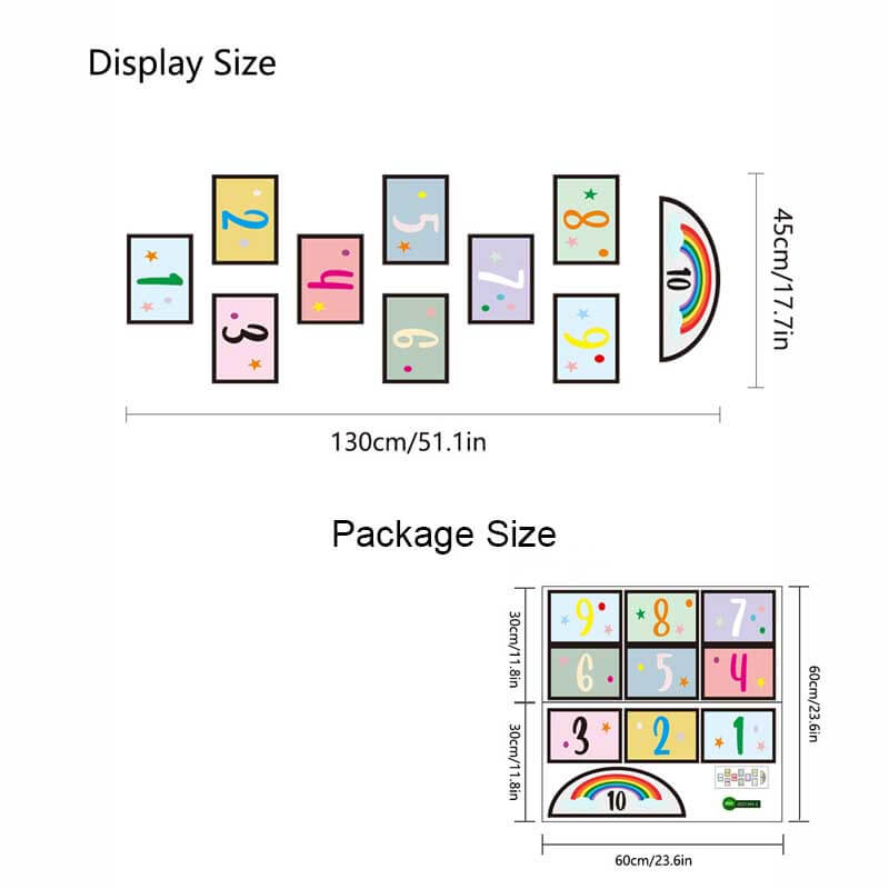 Maliben | Cijferpret Stickers | Educational And Playful - Self-Adhesive Wall Stickers For Children's Rooms