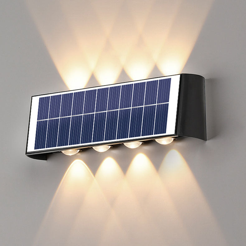 Maliben | Lumiora Modern Solar-Led Wall Lamp For Outdoors | Rectangular Design | Ip56 Waterproof | Different Sizes & Light Intensities