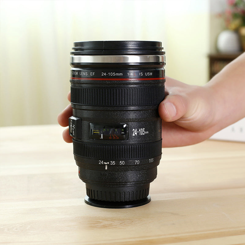 Maliben Camera Lens Inspired Insulated Cup Coffee Mug