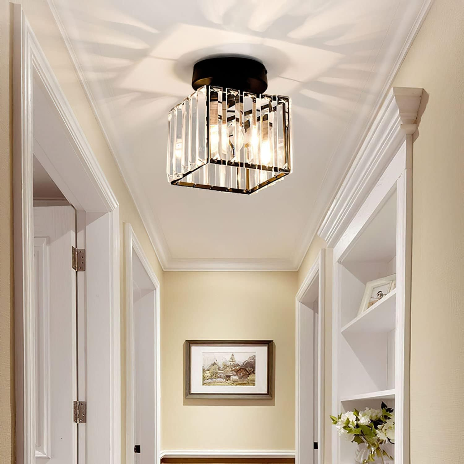 Maliben | Crystal Glass Ceiling Light For Modern Interiors