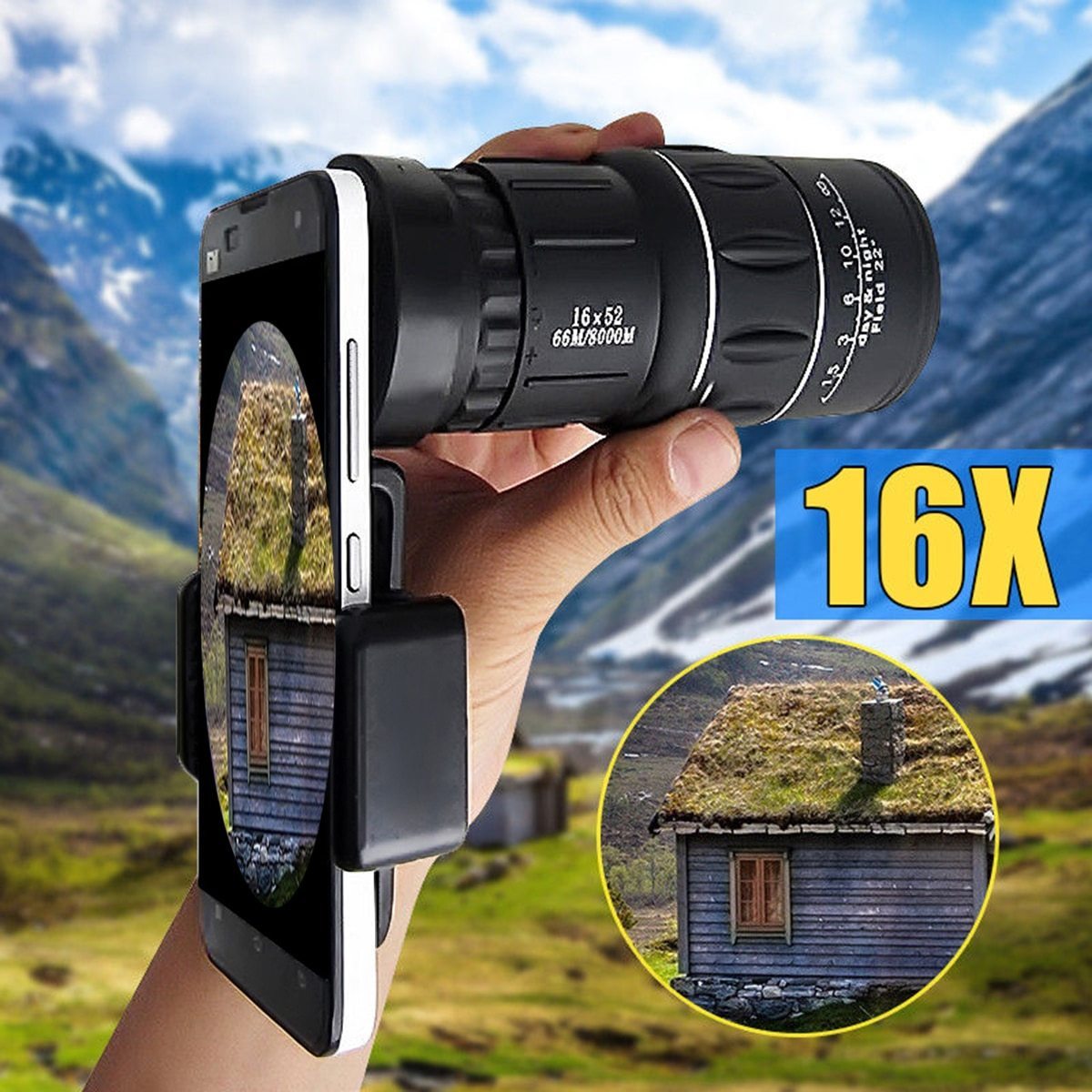 Maliben | Hiking Monocular Digital Binocular Lens Camera Hd