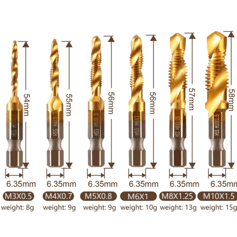 Maliben | Metric Taps (Set/6-Piece)