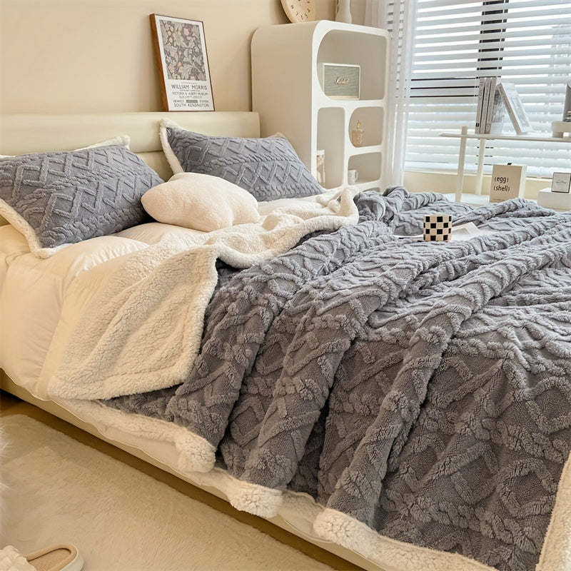Maliben | Vintage Luxe Reversible Fleece Blanket - Essential For Winter