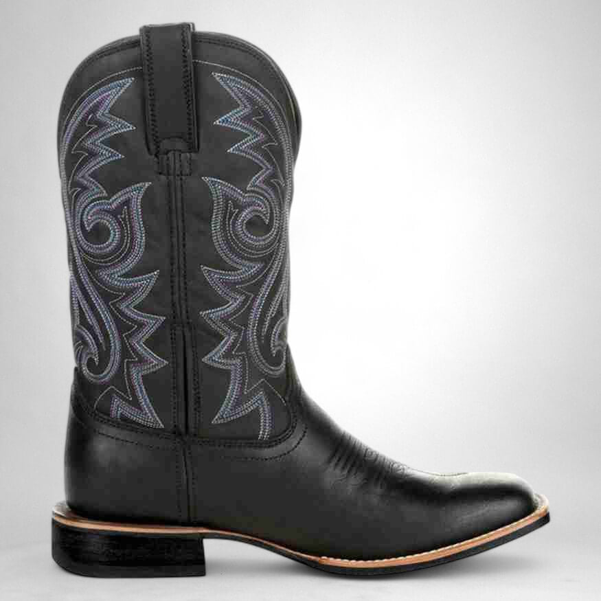Rugged Men’S Leather Western Boots