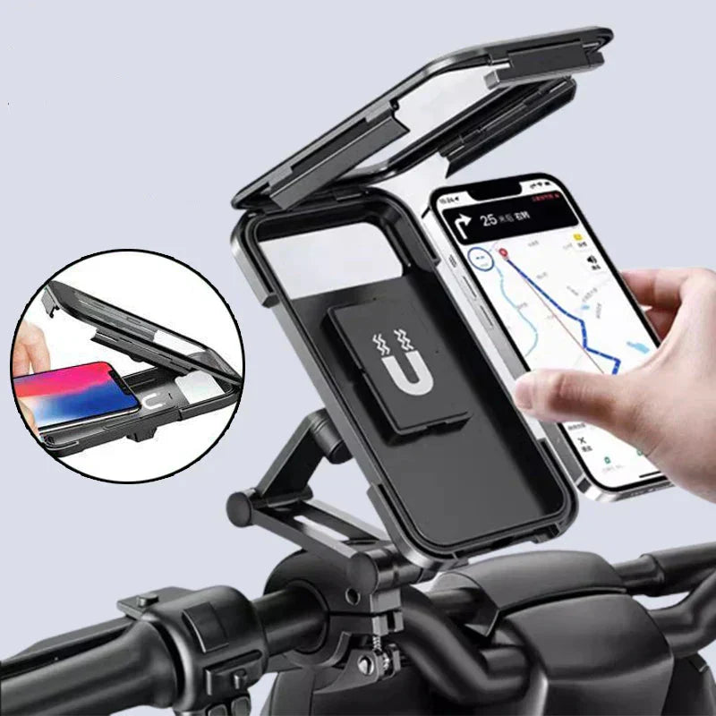 Maliben Bike Phone Mount with Power Bank — 15W, Waterproof