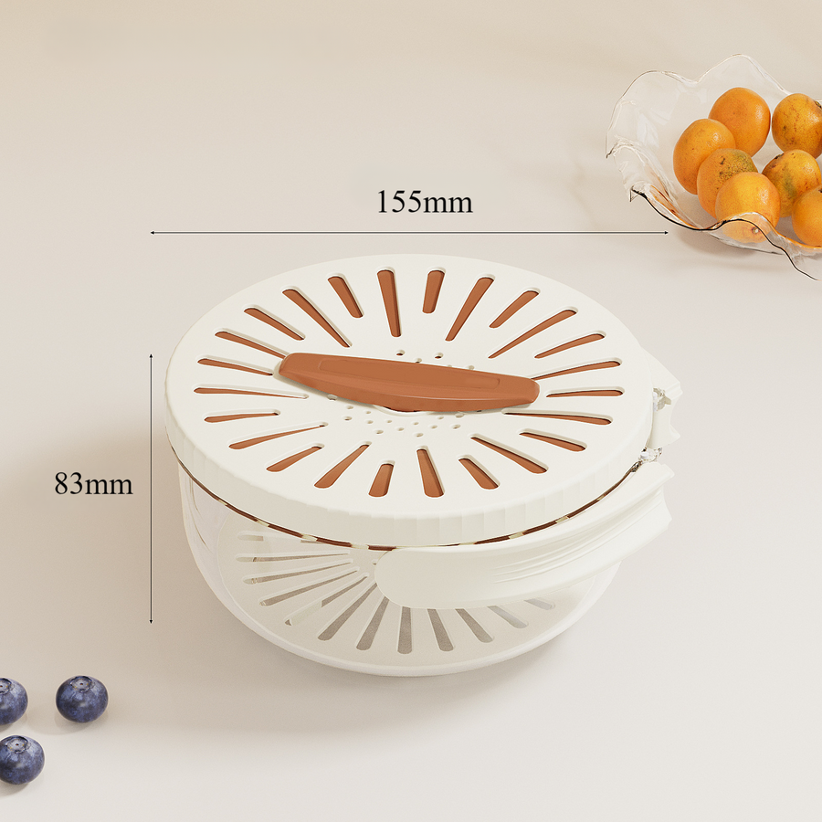 Maliben | Foldable Quick-Drain Basket With Rotating Lid