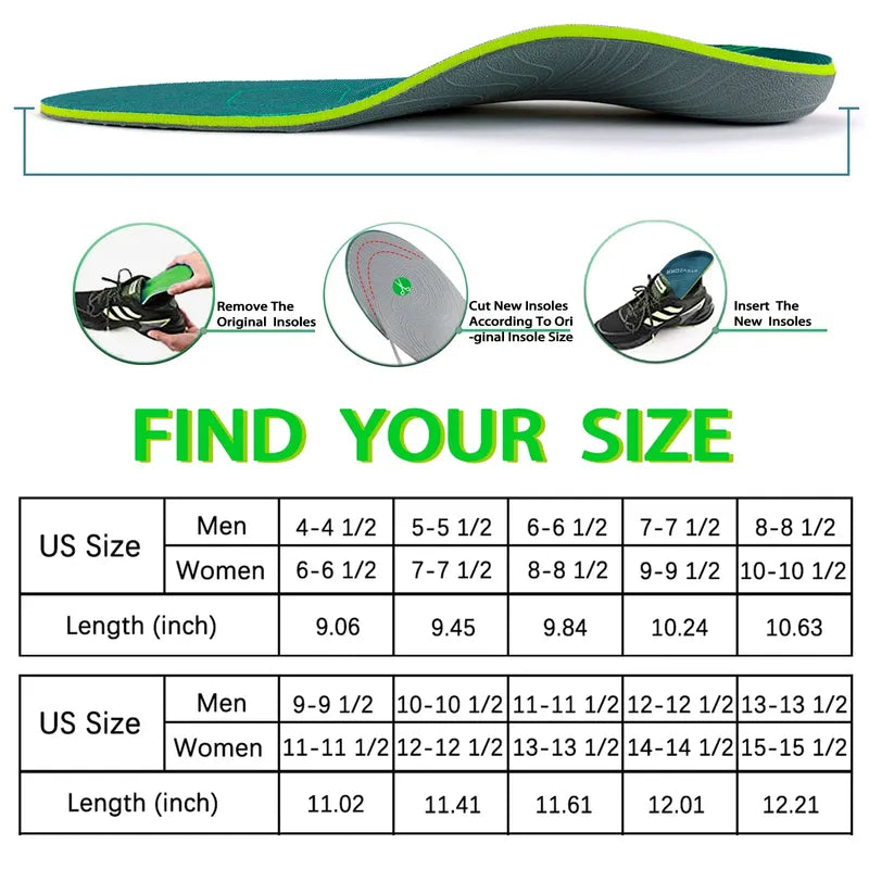 Maliben | Running Plantar Fasciitis Arch Support Orthotic Insoles