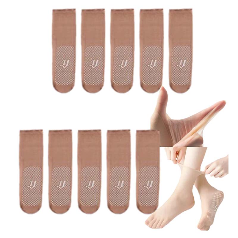 Maliben | Invisible, Non-Slip Crystal Silk Socks For Spring And Summer