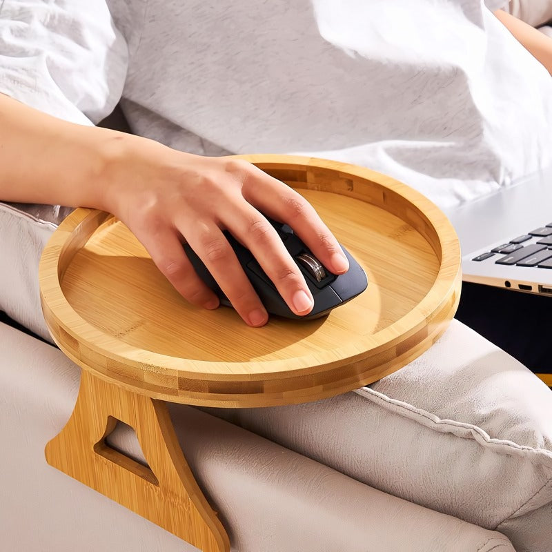 Maliben | Wooden Sofa Armrest Side Table