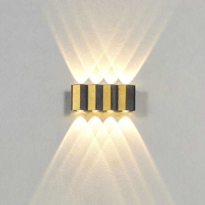 Maliben | Modern Light Luxury Golden Aluminium Outdoor Waterproof Terrace Led Wall Light Lamp