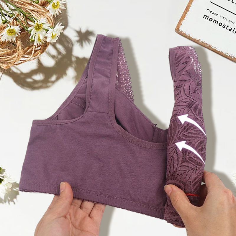 Maliben | Solid Color Lace Lingerie With Front Zipper