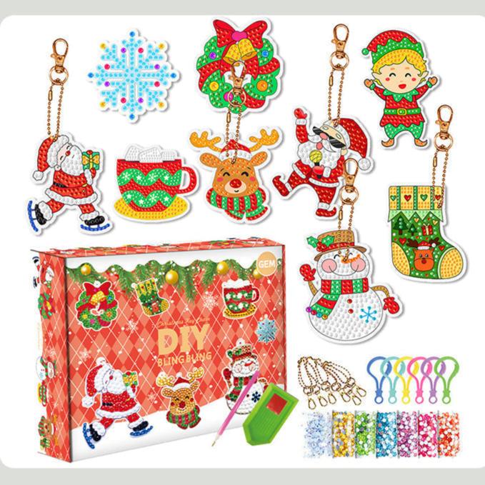 Maliben | Sparklyxmas | Festive Surprise - Diy Diamond Painting Keychain Blind Box