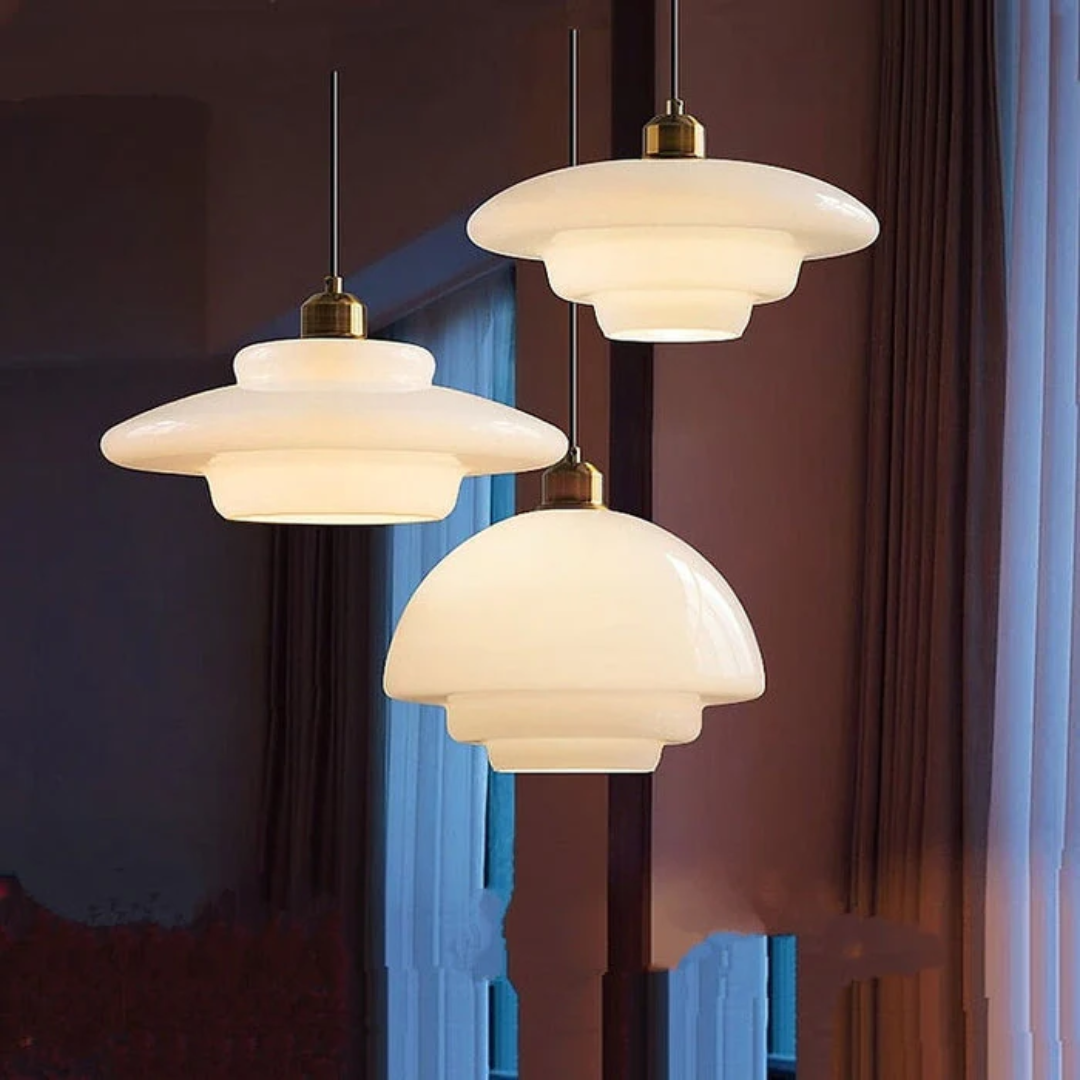 Maliben | White Glass Design Pendant Lamp