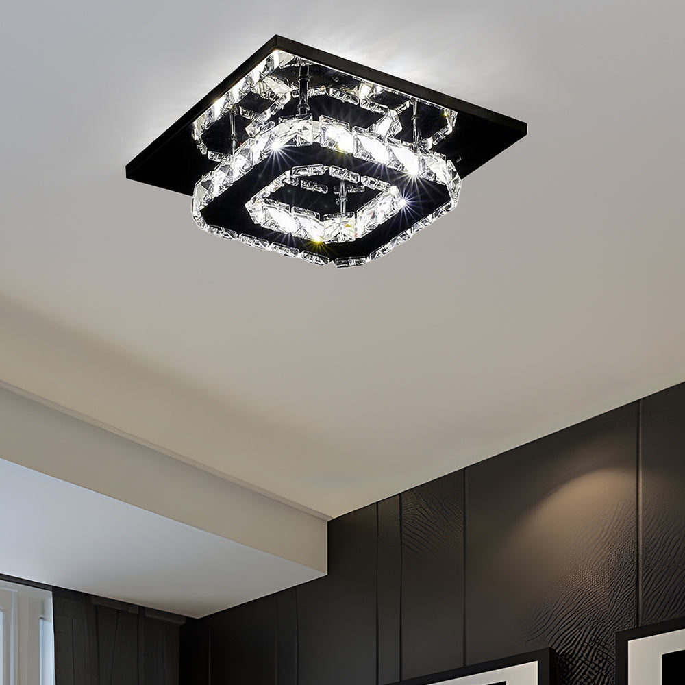Maliben | Ceiling Light Crystal Led Modern Flush Fixture