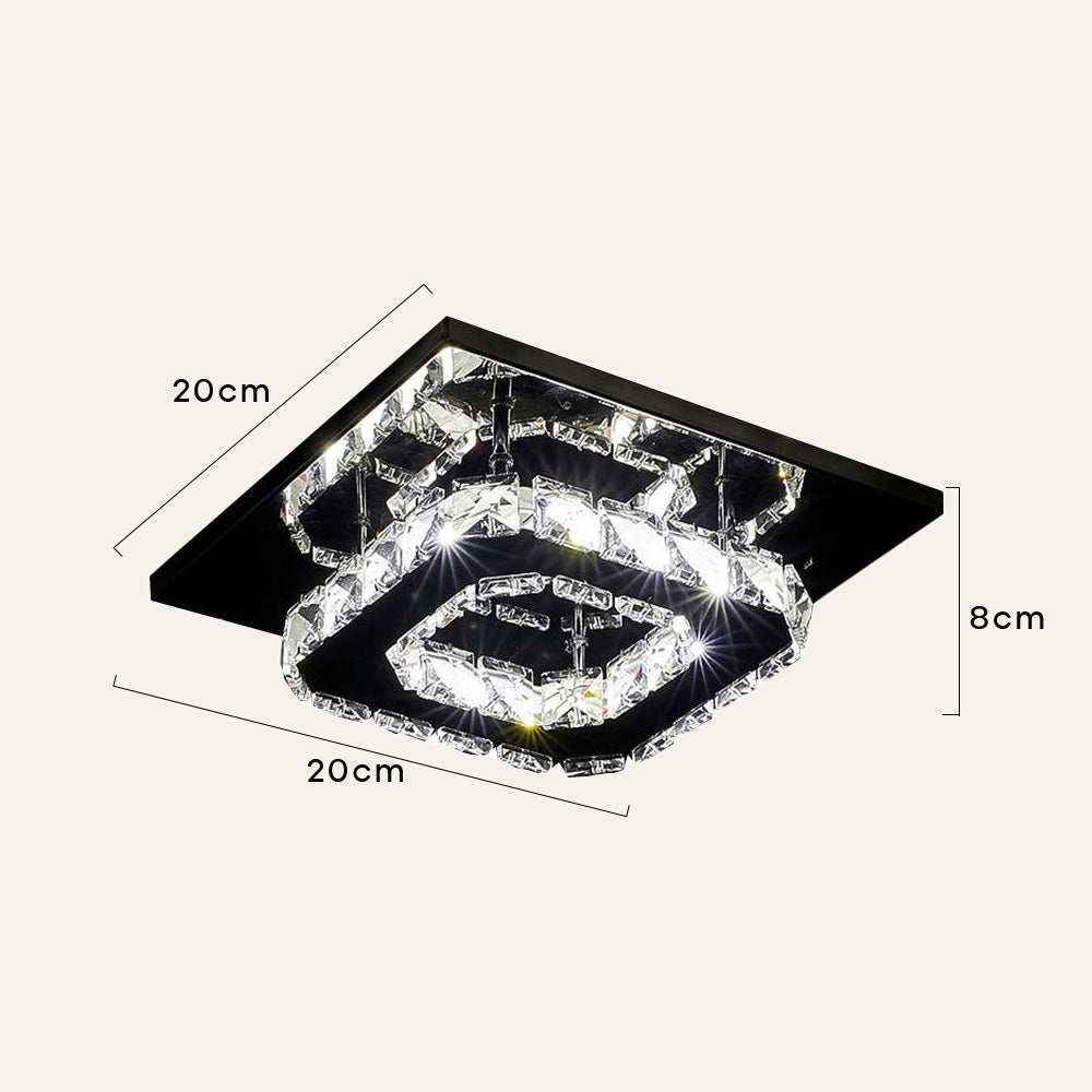 Maliben | Ceiling Light Crystal Led Modern Flush Fixture