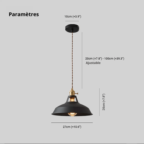 Maliben | Vintage Pastel Pendant Lamp - Metallic Elegance - Soft Ambiance