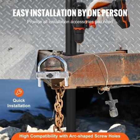 Maliben | Heavy-Duty A-Frame Trailer Jack With Drop Leg, 5000 Lb Capacity