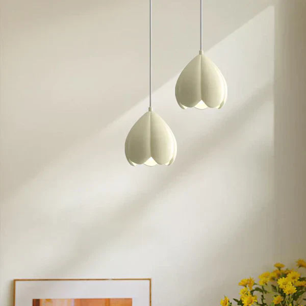 Maliben | Flowerglow Pendant - Elegant Cream-Colored Pendant For Warm Atmospheric Interiors