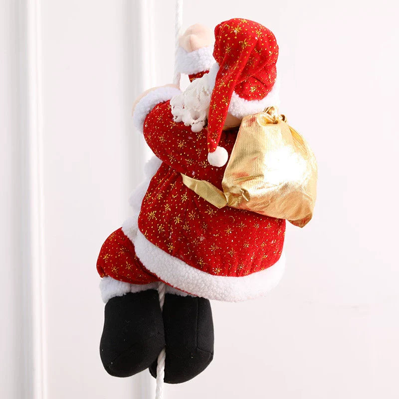 Electric Climbing Santa Claus Plush Ornament