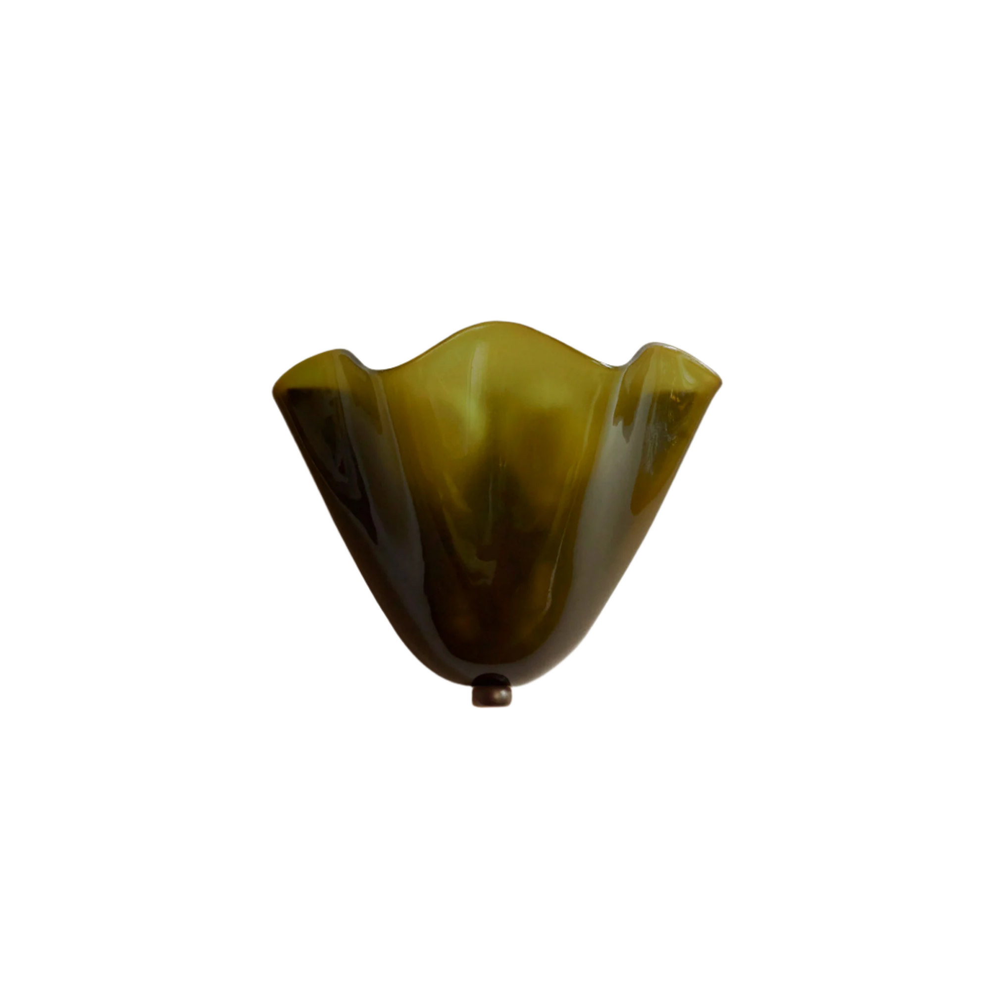 Maliben | Retro Wall Lamp Of Colored Glass In Skirt-Shaped Shell Pattern