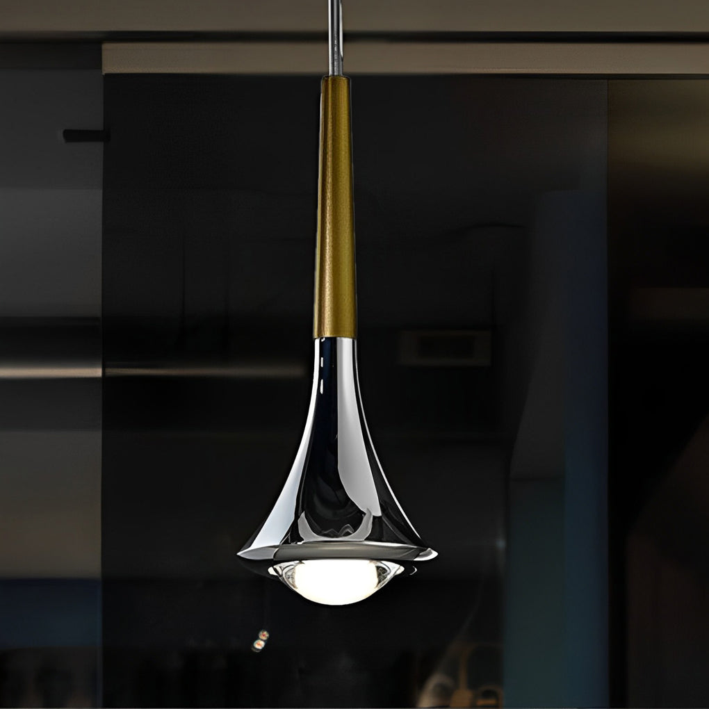 Maliben | Lumidrop Nordic Design Pendant Light | Drop Shape | Elegant Led Light For Dining Room & Living Room | In Black, Gold & Chrome