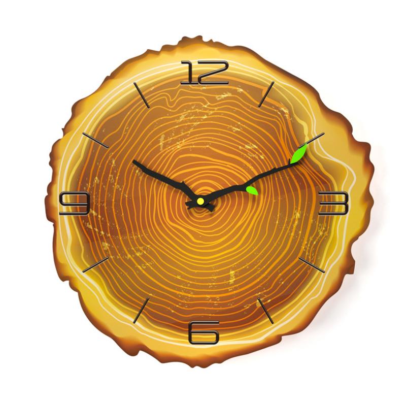 Maliben | Wooden Annual Rings Wall Clock
