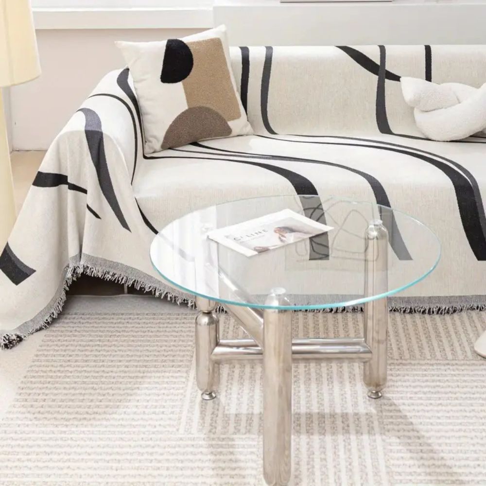 Maliben | Wave Lines Chenille Sofa Covers