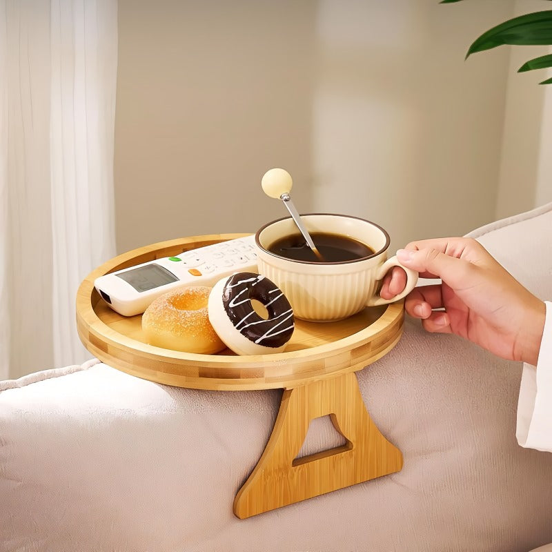 Maliben | Wooden Sofa Armrest Side Table