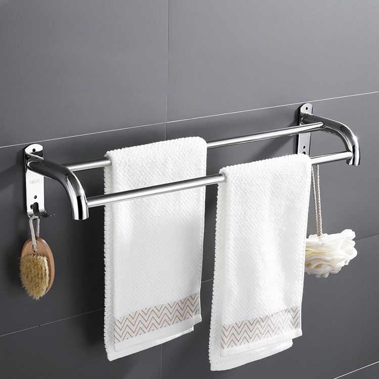 Maliben | Contemporary Bathroom Accessory Set Made Of Chrome-Plated Stainless Steel With Bathrobe Hooks/Towel Rail