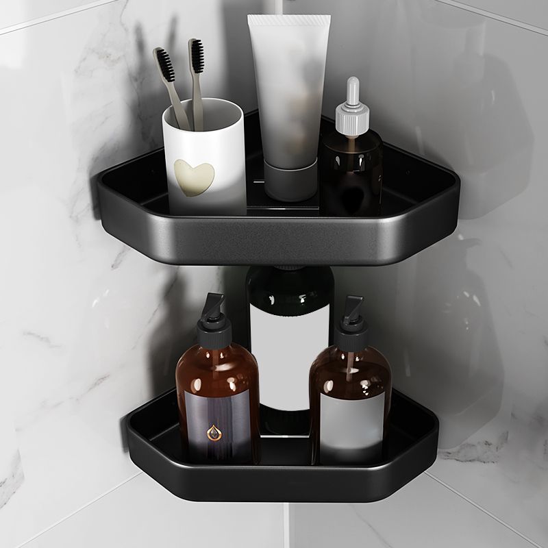 Maliben | Matt Black Bathroom Accessories Set Modern Anti-Rust 1/2/3-Piece Bathroom Shelf