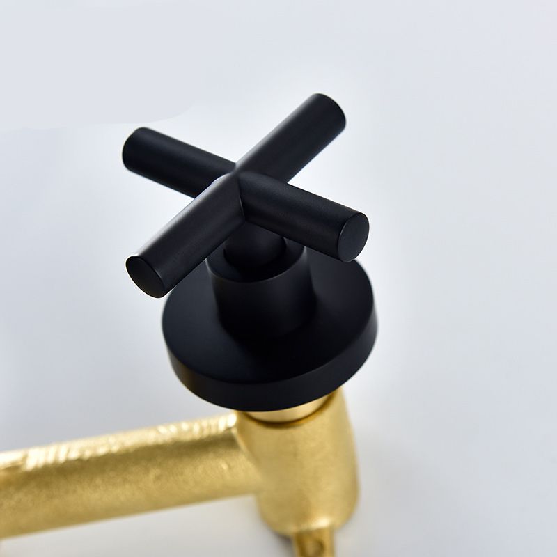 Maliben | 3 Holes Faucet 2 Cross Handle Wall-Mounted Faucet For The Bathroom