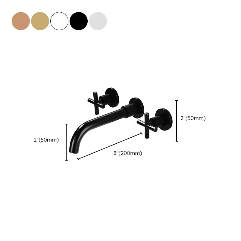 Maliben | 3 Holes Faucet 2 Cross Handle Wall-Mounted Faucet For The Bathroom