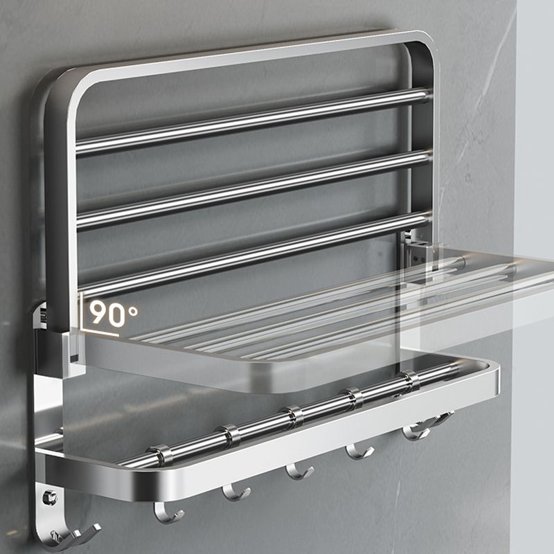 Maliben | Polished Chrome Modern Bathroom Accessory Set In Stainless Steel With Bath Shelf/Towel Bar