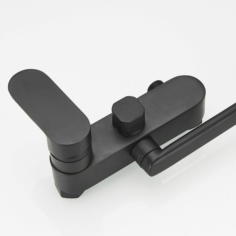 Maliben | Metal Bathtub Faucet Trim Contemporary Lever Handle Bathtub Faucet Trim