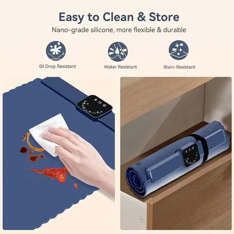 Maliben | Safe Heat Roll-Up Electric Food Warmer Mat